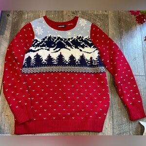 Land’s End Red Mountain Christmas Sweater M